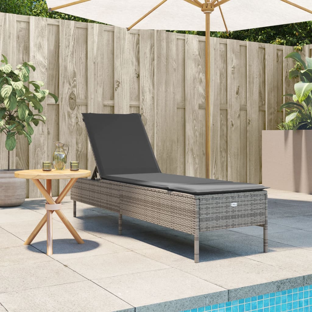 Sonnenliege Mit Auflage Poly Rattan