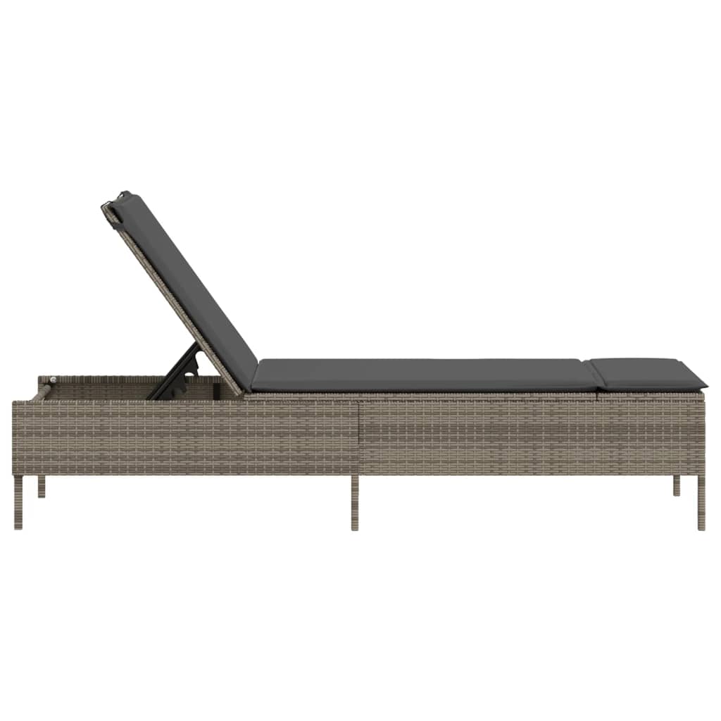 Sonnenliege Mit Auflage Poly Rattan