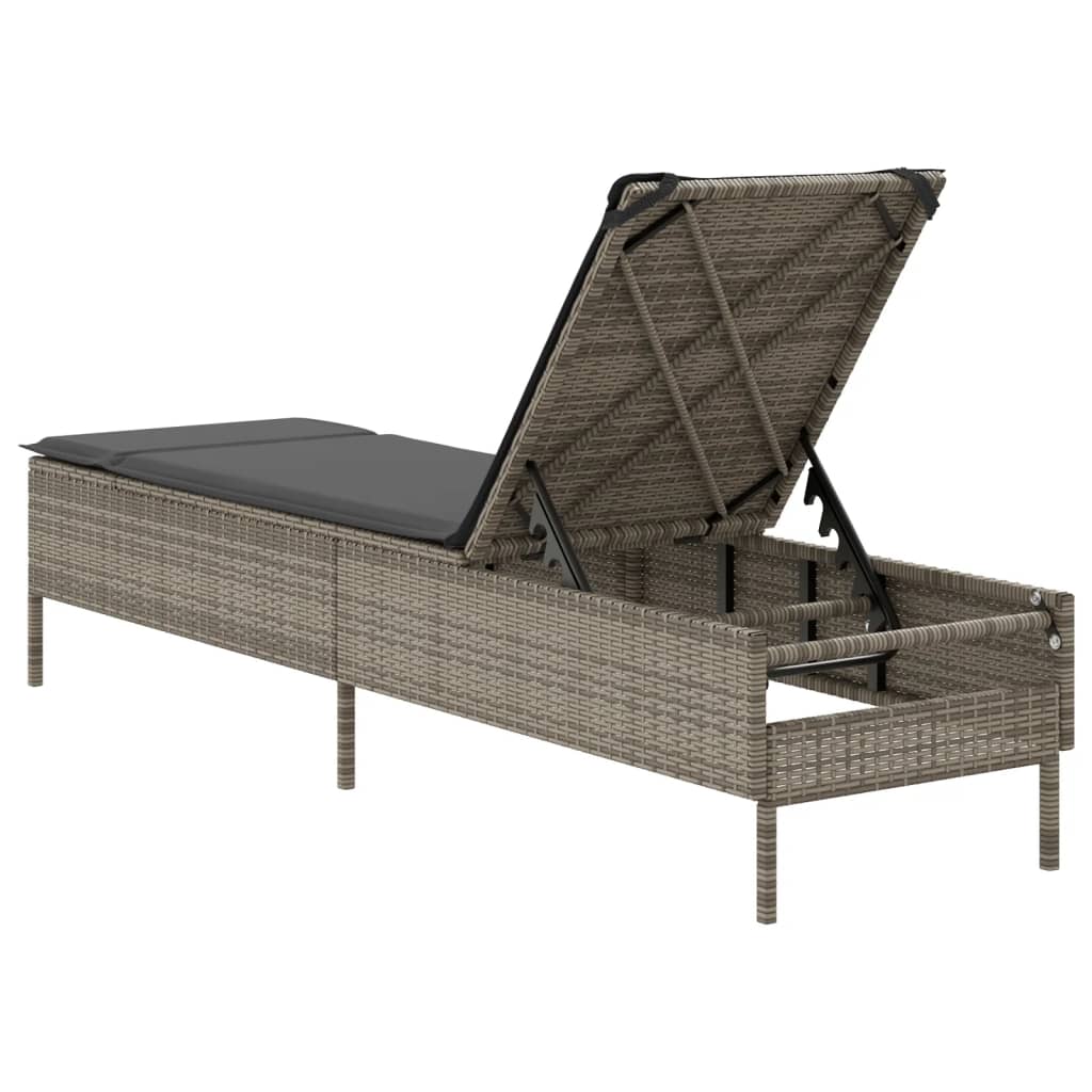 Sonnenliege Mit Auflage Poly Rattan