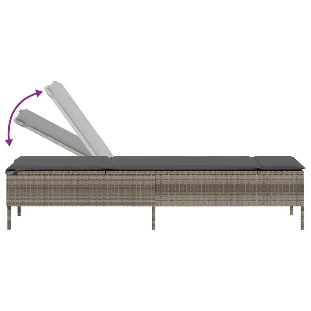 Sonnenliege Mit Auflage Poly Rattan