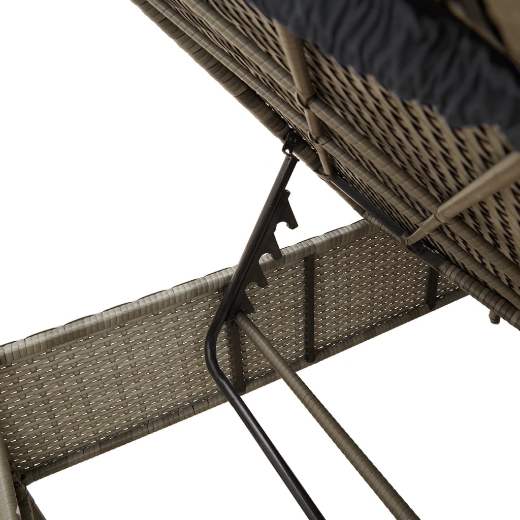 Sonnenliege Mit Auflage Poly Rattan