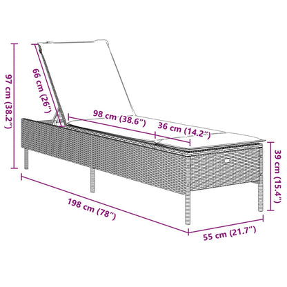 Sonnenliege Mit Auflage Poly Rattan