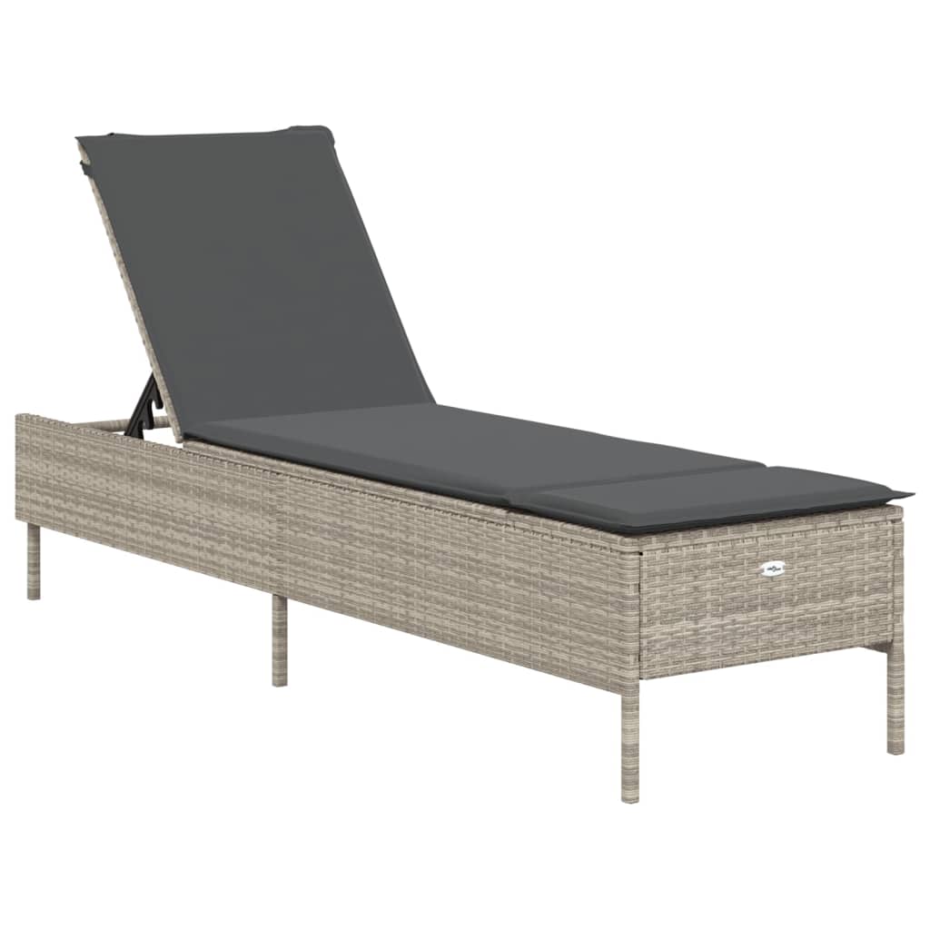 Sonnenliege Mit Auflage Poly Rattan