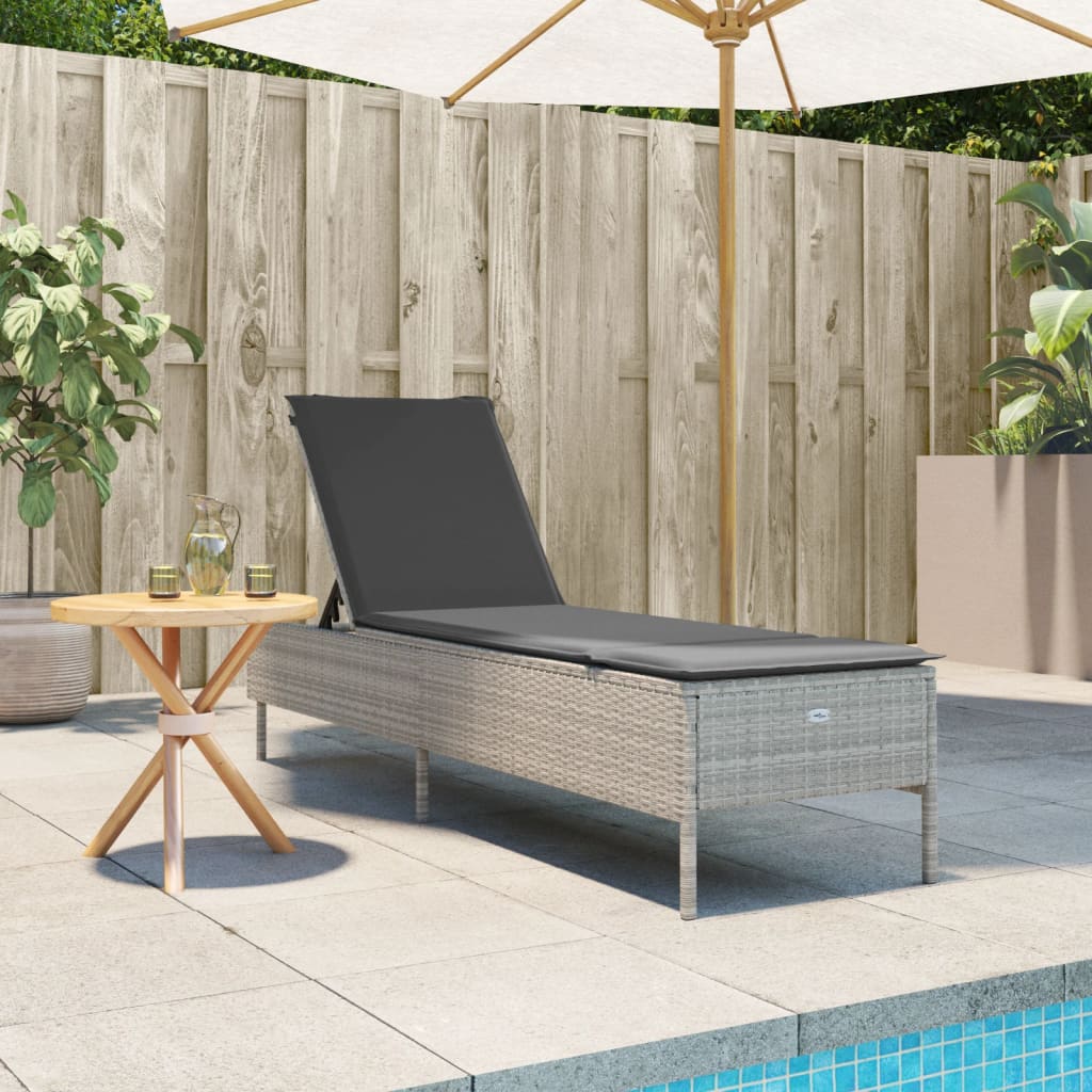 Sonnenliege Mit Auflage Poly Rattan