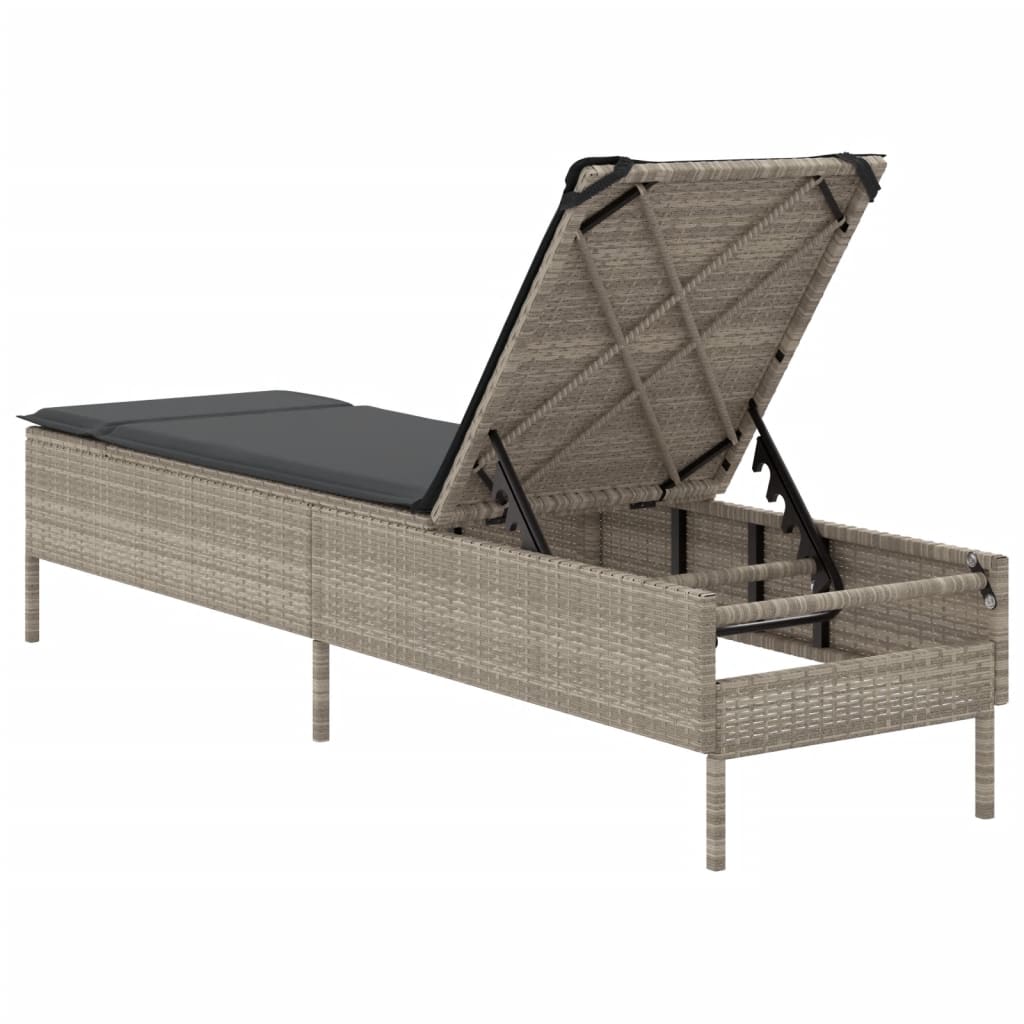 Sonnenliege Mit Auflage Poly Rattan