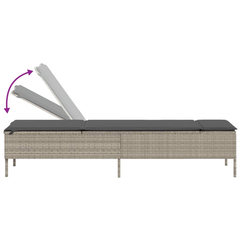 Sonnenliege Mit Auflage Poly Rattan