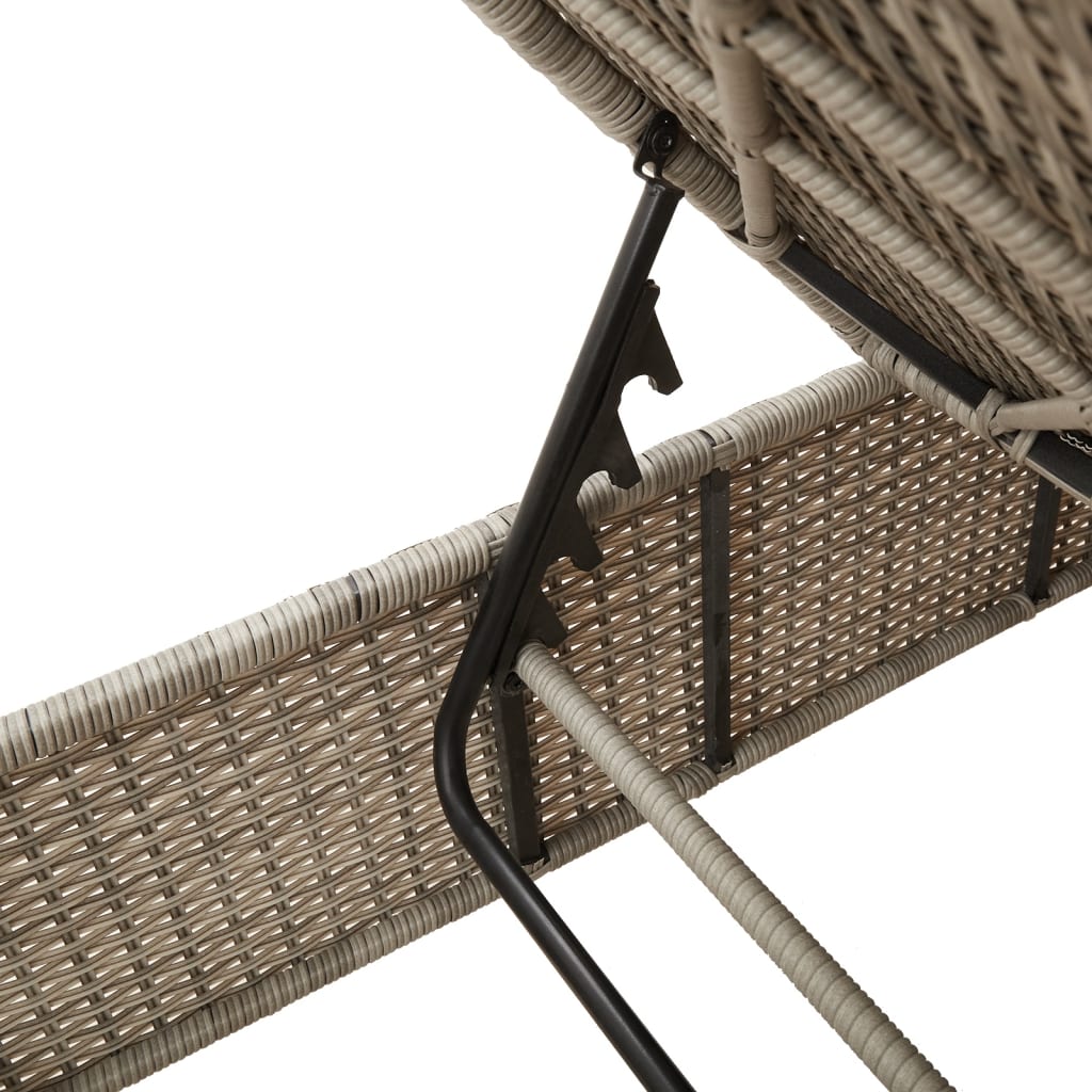 Sonnenliege Mit Auflage Poly Rattan