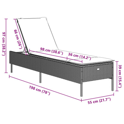 Sonnenliege Mit Auflage Poly Rattan