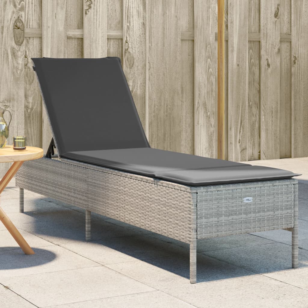 Sonnenliege Mit Auflage Poly Rattan