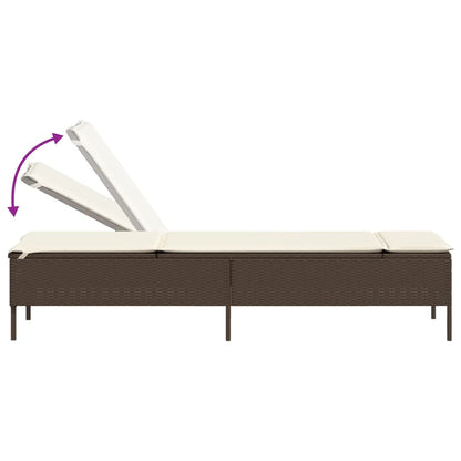 Sonnenliege Mit Tisch Und Auflage Poly Rattan