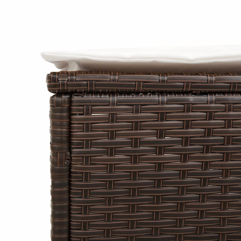 Sonnenliege Mit Tisch Und Auflage Poly Rattan