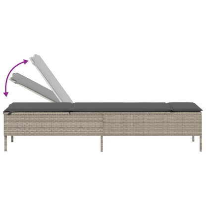 Sonnenliege Mit Tisch Und Auflage Poly Rattan