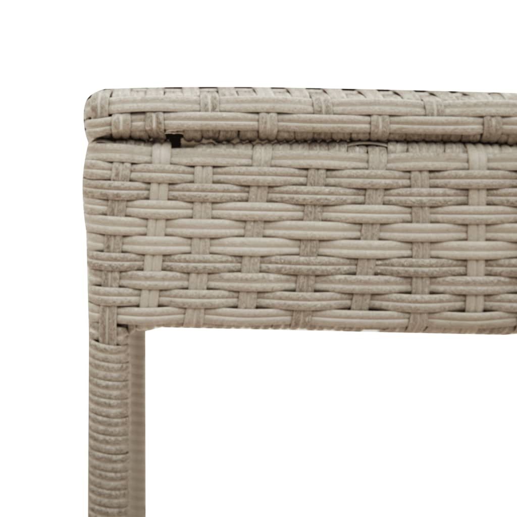 Sonnenliege Mit Tisch Und Auflage Poly Rattan