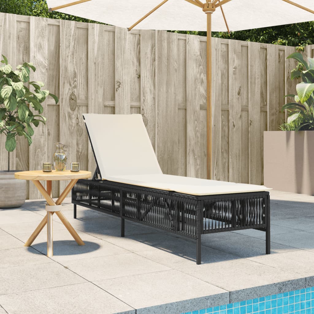 Sonnenliege Mit Auflage Poly-Rattan
