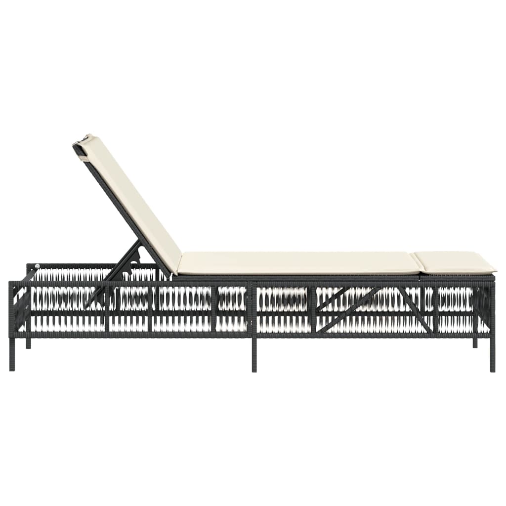 Sonnenliege Mit Auflage Poly-Rattan