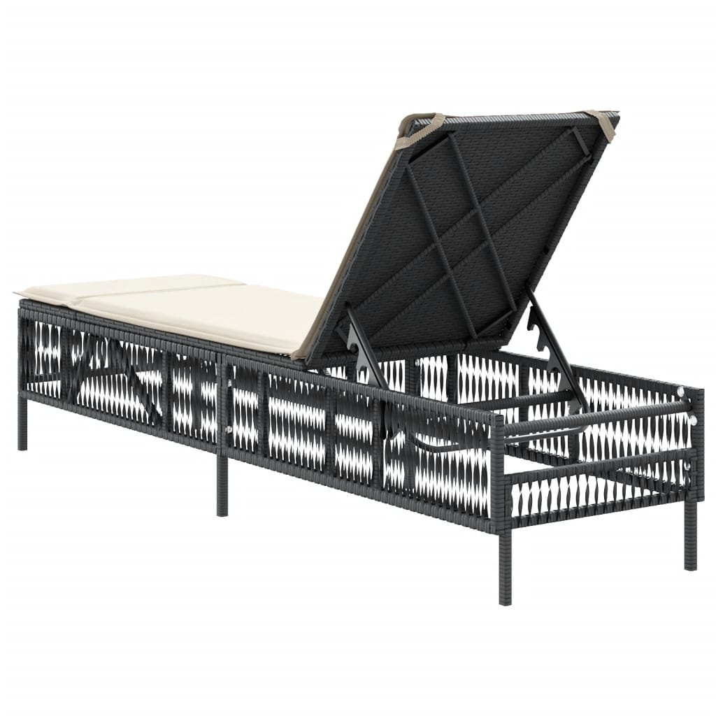 Sonnenliege Mit Auflage Poly-Rattan