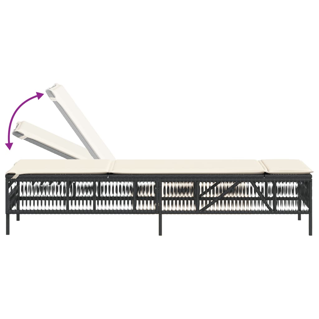 Sonnenliege Mit Auflage Poly-Rattan