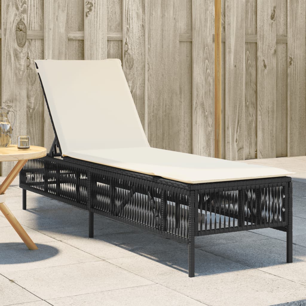 Sonnenliege Mit Auflage Poly-Rattan