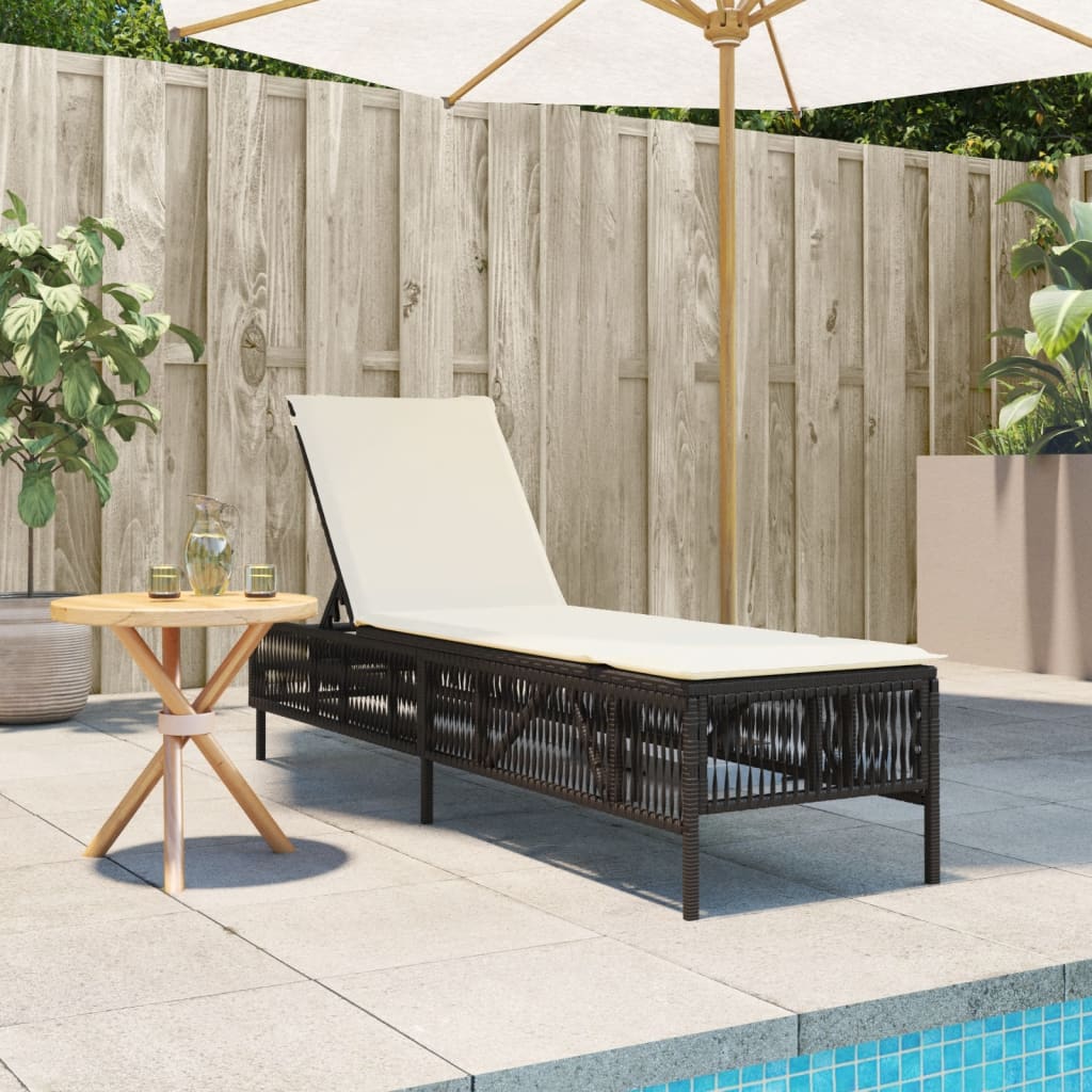 Sonnenliege Mit Auflage Poly Rattan