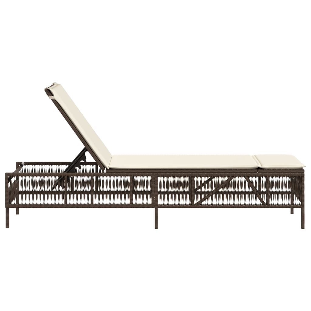 Sonnenliege Mit Auflage Poly Rattan