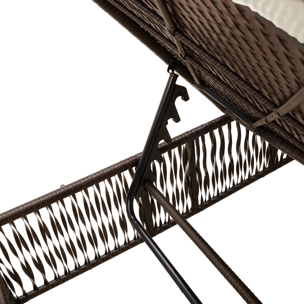 Sonnenliege Mit Auflage Poly Rattan
