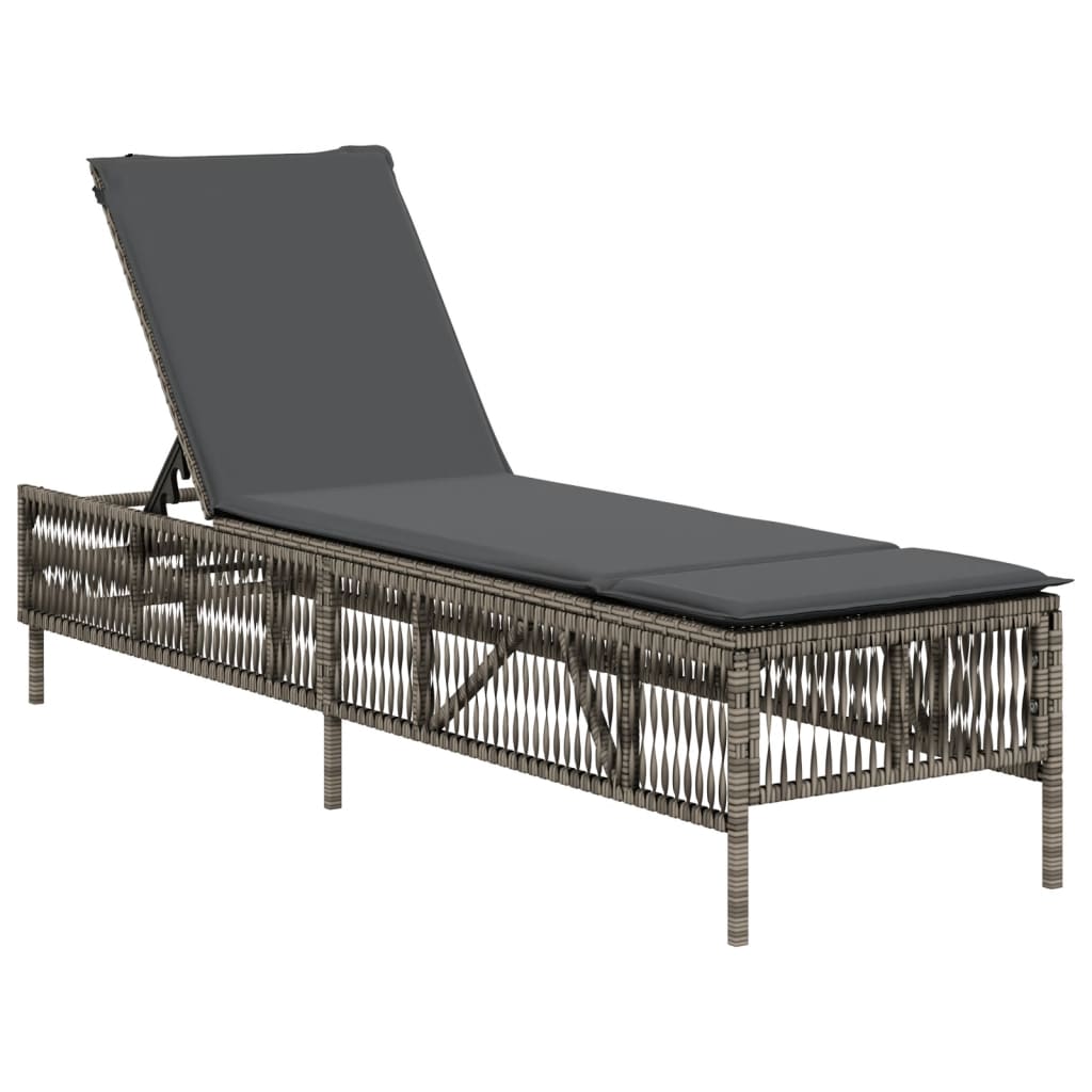 Sonnenliege Mit Auflage Poly Rattan