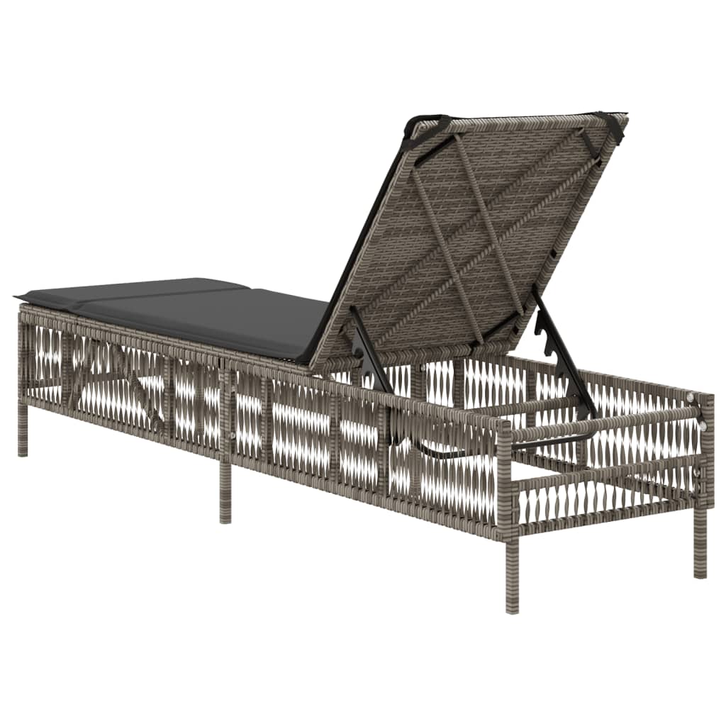 Sonnenliege Mit Auflage Poly Rattan