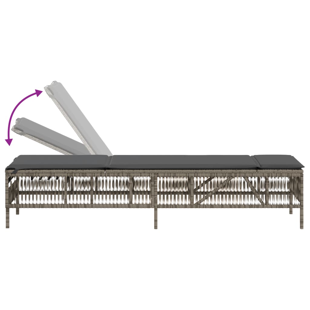 Sonnenliege Mit Auflage Poly Rattan
