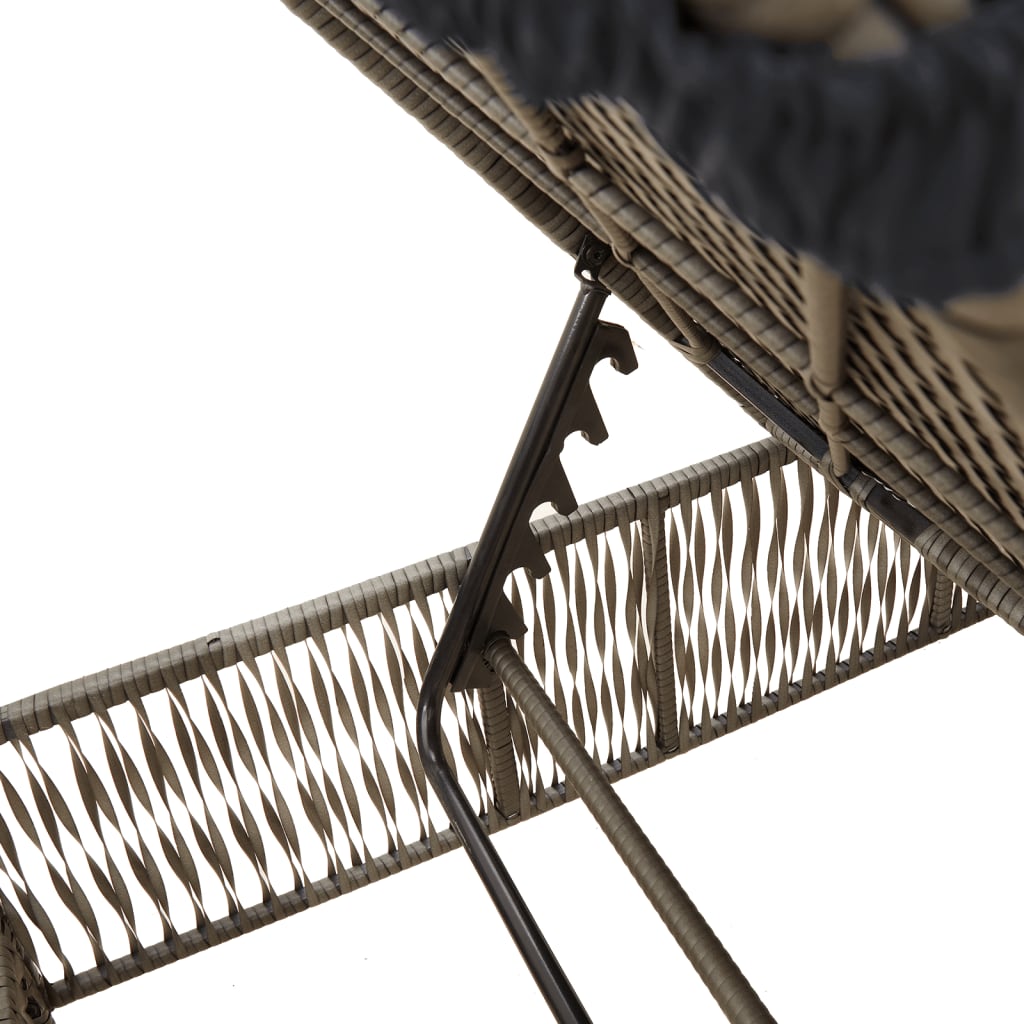 Sonnenliege Mit Auflage Poly Rattan