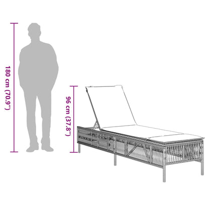 Sonnenliege Mit Auflage Poly Rattan