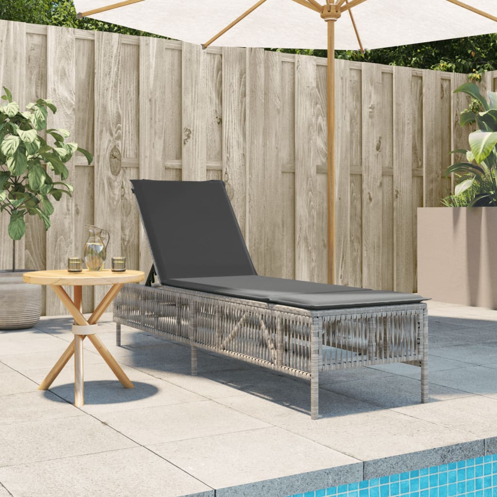 Sonnenliege Mit Auflage Poly Rattan