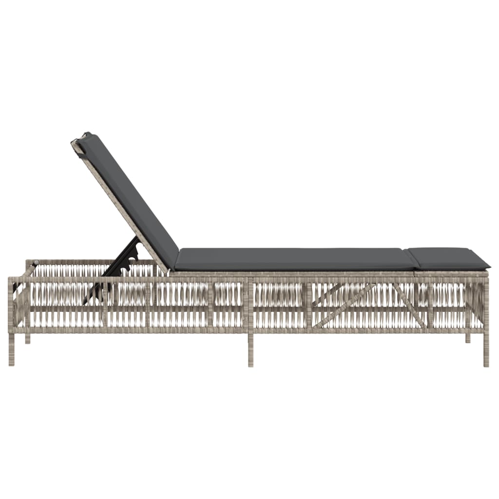 Sonnenliege Mit Auflage Poly Rattan