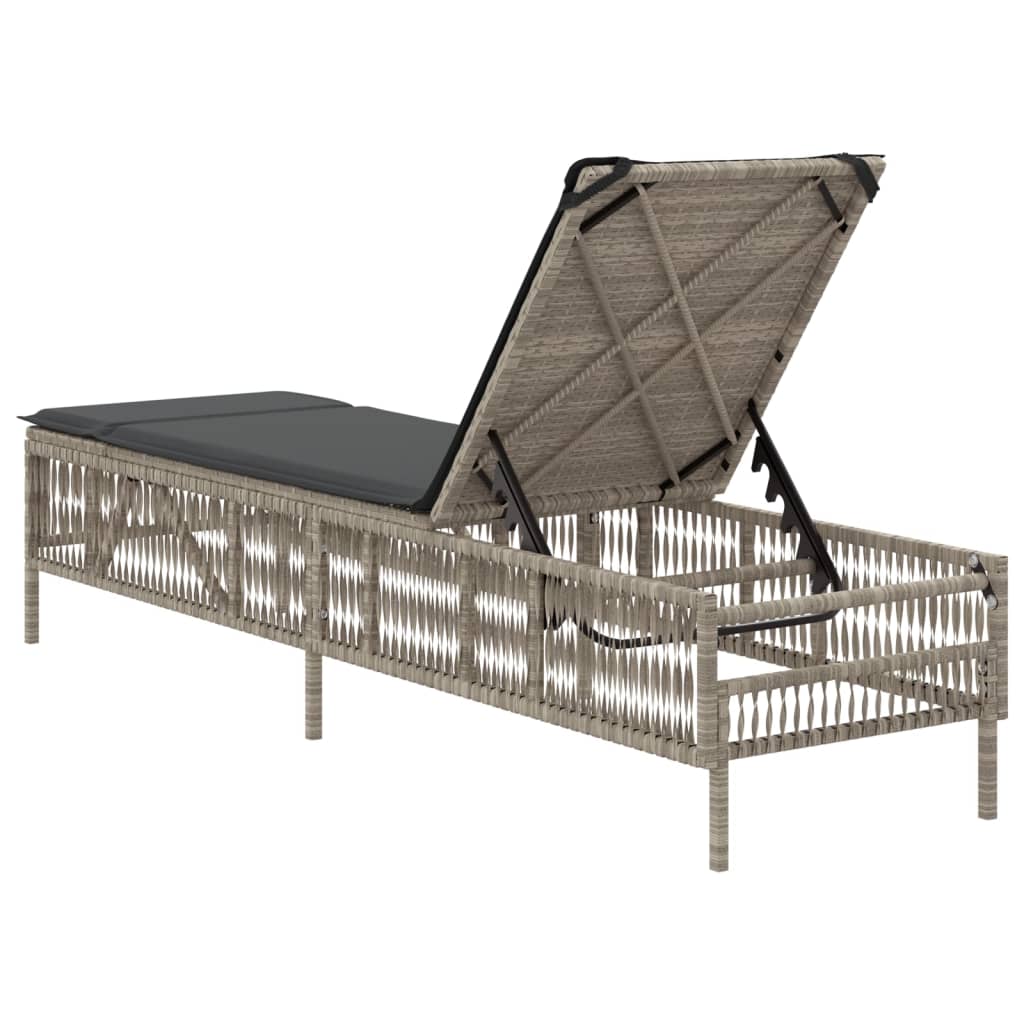 Sonnenliege Mit Auflage Poly Rattan