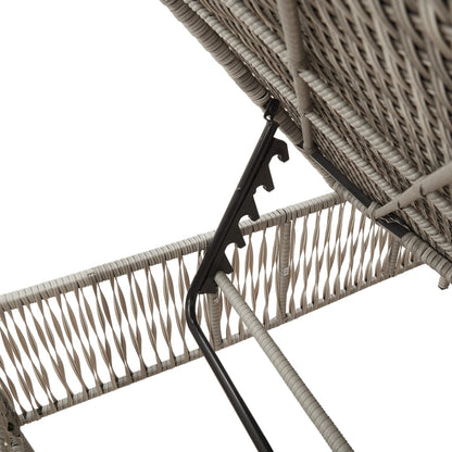 Sonnenliege Mit Auflage Poly Rattan