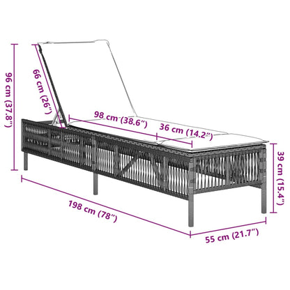 Sonnenliege Mit Auflage Poly Rattan