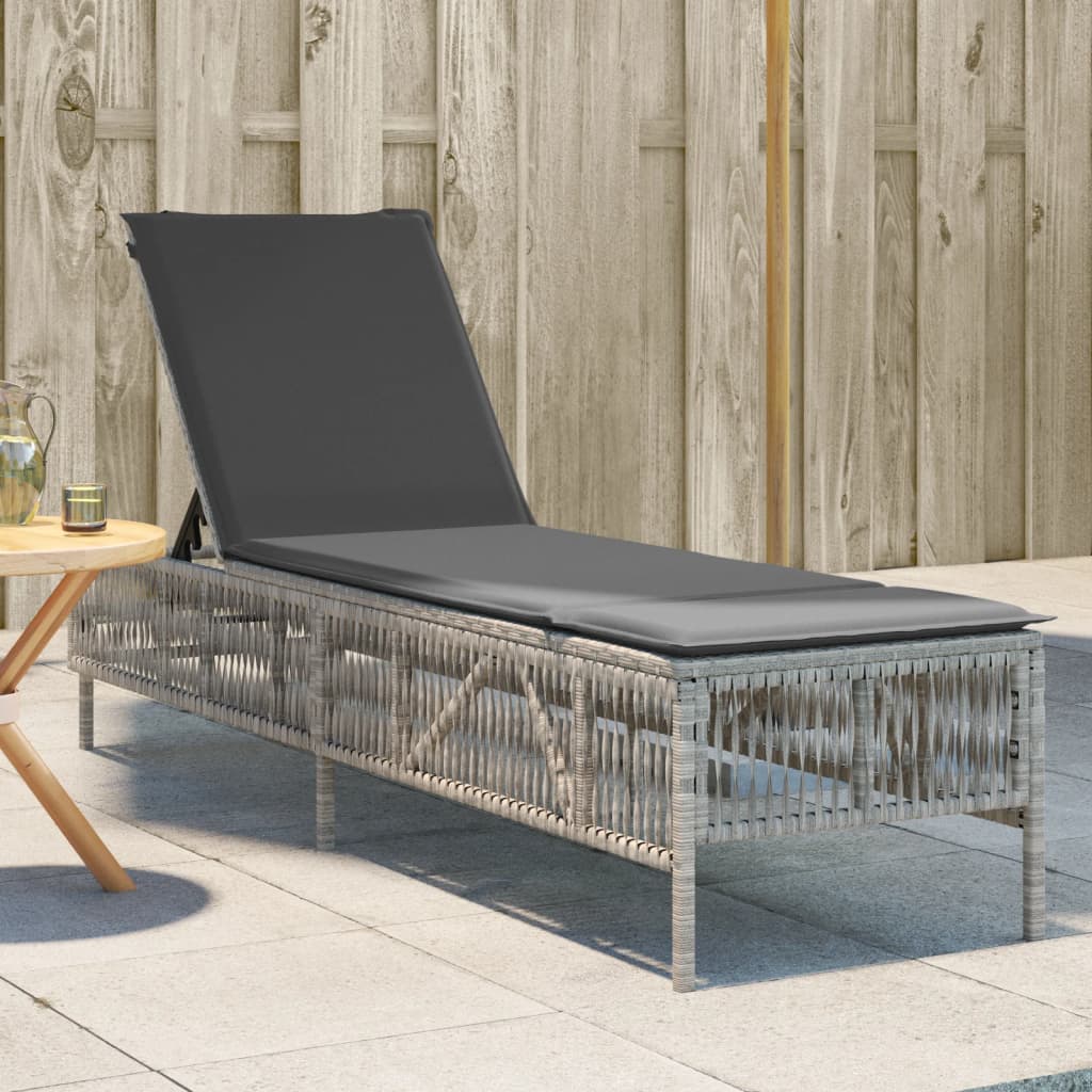 Sonnenliege Mit Auflage Poly Rattan