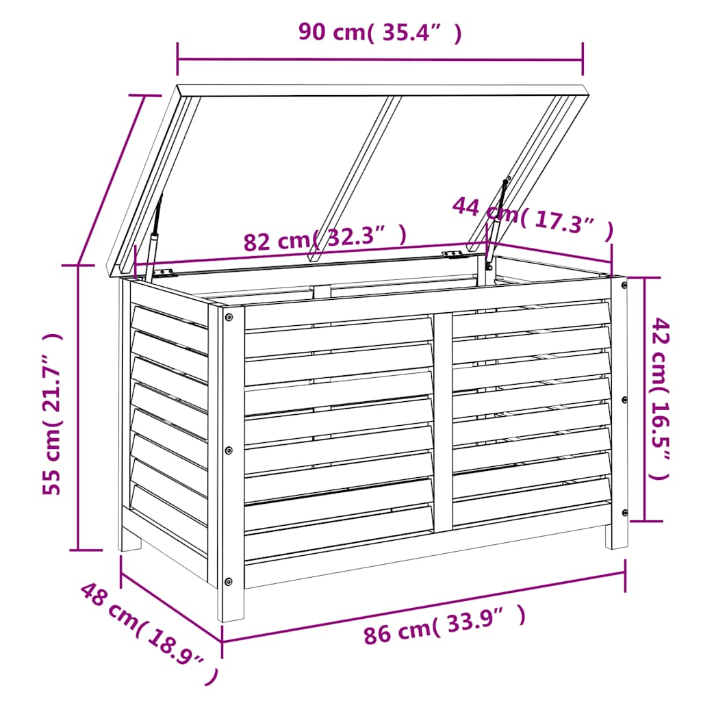 Gartenbox Massivholz Eukalyptus