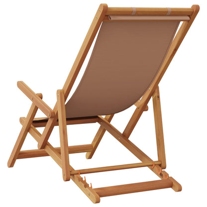 Strandstuhl Klappbar Massivholz Eukalyptus Und Stoff