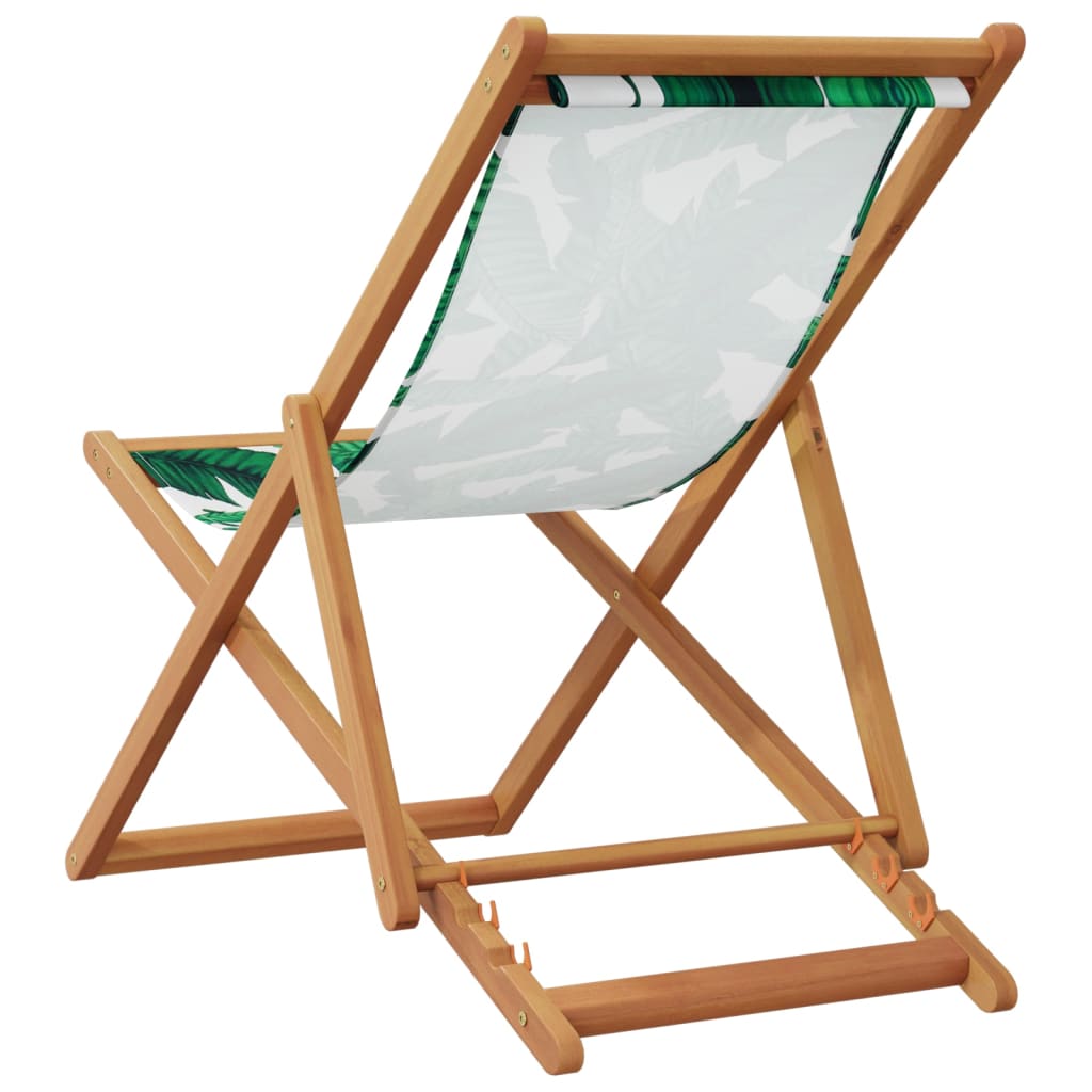 Strandstuhl Klappbar Massivholz Eukalyptus Stoff