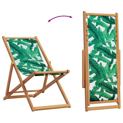 Strandstuhl Klappbar Massivholz Eukalyptus Stoff