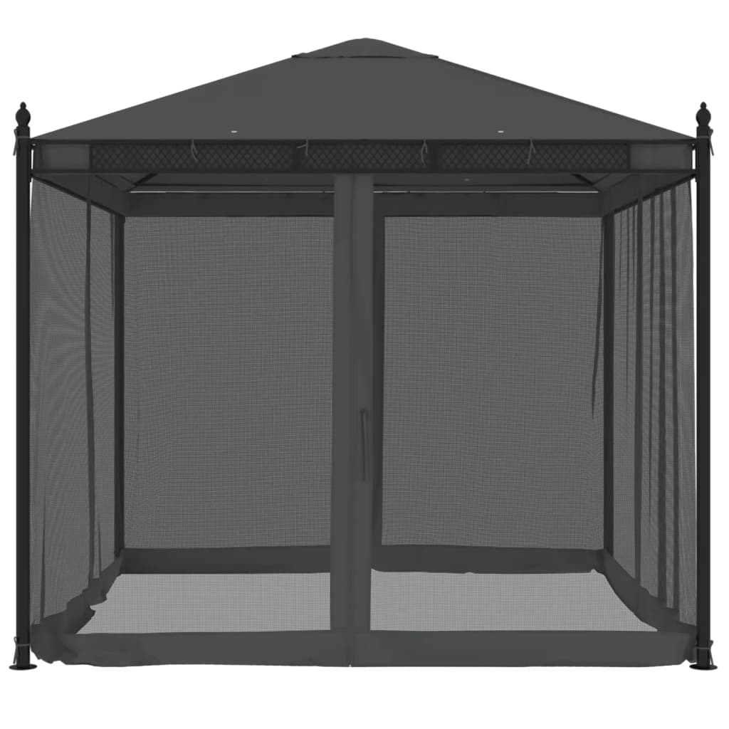 Pavillon Mit Netzwänden 2,93X2,93 M Stahl