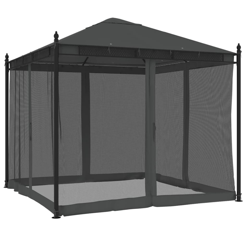 Pavillon Mit Netzwänden 2,93X2,93 M Stahl