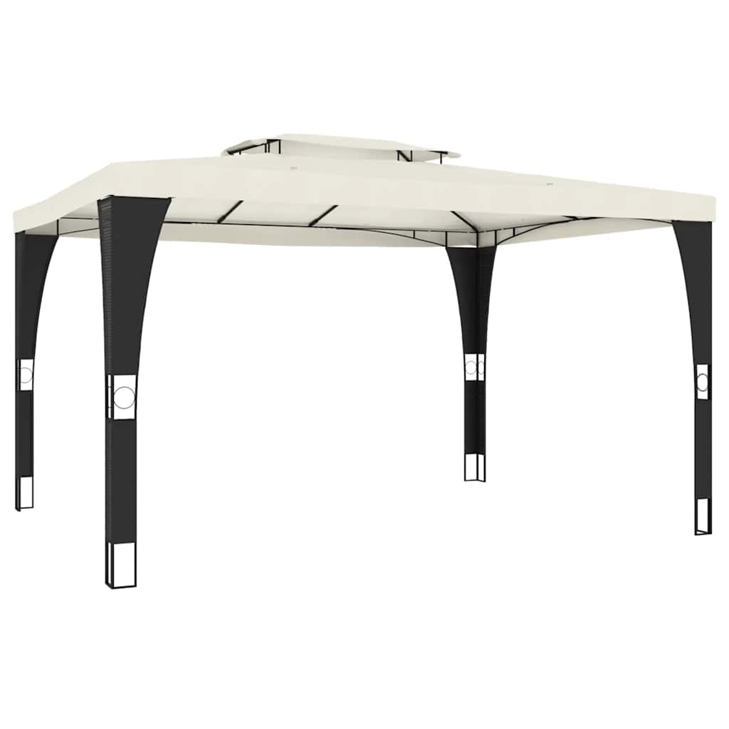 Pavillon Mit Doppeldach 3,98X2,98 M Stahl