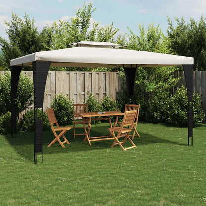 Pavillon Mit Doppeldach 3,98X2,98 M Stahl