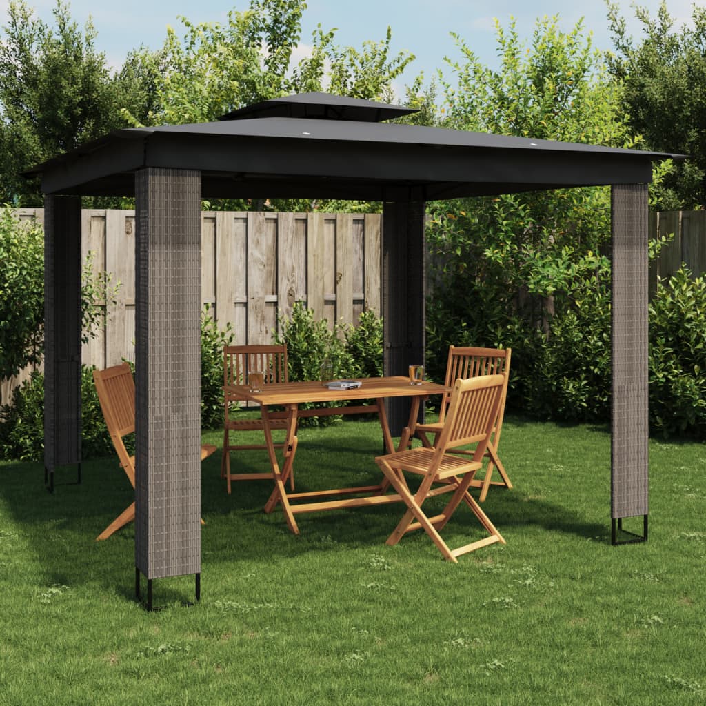 Pavillon Mit Doppeldach 2,94X2,94 M Stahl