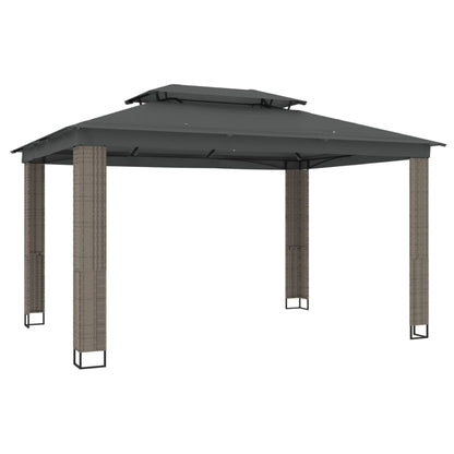 Pavillon Mit Doppeldach 3,94X2,96 M Stahl