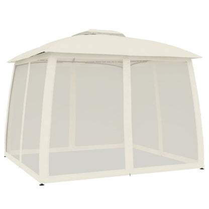 Pavillon Mit Doppeldach & Netzwänden 2,93X2,93 M Stahl