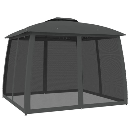 Pavillon Mit Doppeldach & Netzwänden 2,93X2,93M Stahl