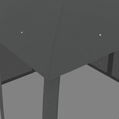 Pavillon Mit Doppeldach & Netzwänden 2,93X2,93M Stahl