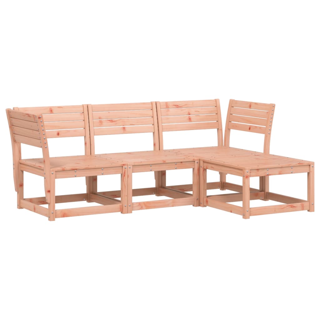 4-Tlg. Garten-Lounge-Set Massivholz Douglasie